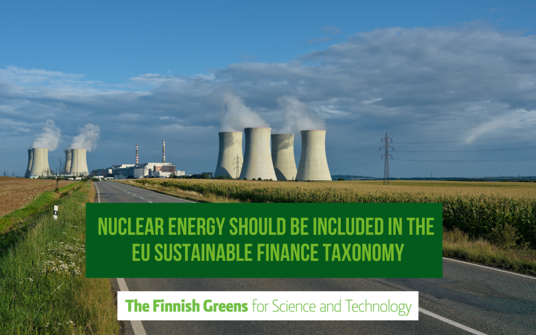 Nuclear energy should be included in the EU sustainable finance taxonomy