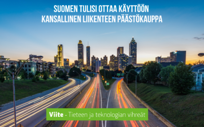 Suomen tulisi ottaa käyttöön kansallinen liikenteen päästökauppa