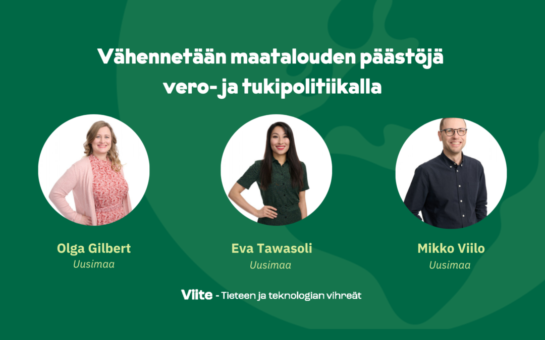 Vähennetään maatalouden päästöjä vero- ja tukipolitiikalla