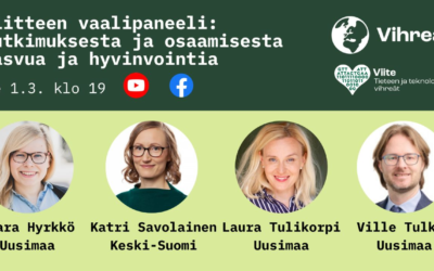 Viitteen vaalipaneeli: Tutkimuksesta ja osaamisesta kasvua ja hyvinvointia (1.3. klo 19)