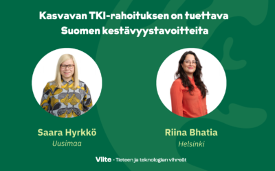 Kasvavan TKI-rahoituksen on tuettava Suomen kestävyystavoitteita