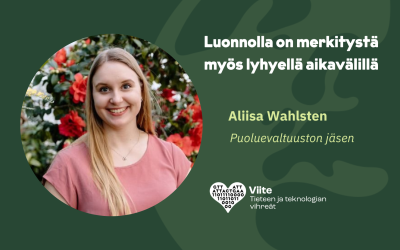 Luonnolla on merkitystä myös lyhyellä aikavälillä