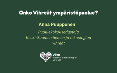 Onko Vihreät ympäristöpuolue?