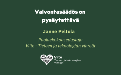 Valvontasäädös on pysäytettävä