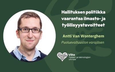 Hallituksen politiikka vaarantaa ilmasto- ja työllisyystavoitteet