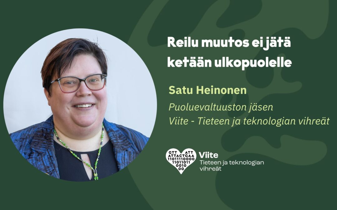 Reilu muutos ei jätä ketään ulkopuolelle