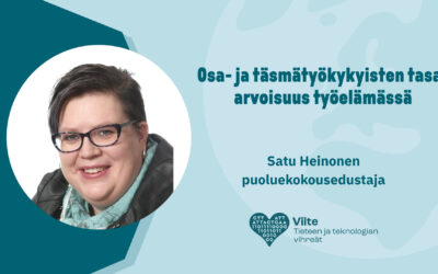 Osa- ja täsmätyökykyisten tasa-arvoisuus työelämässä